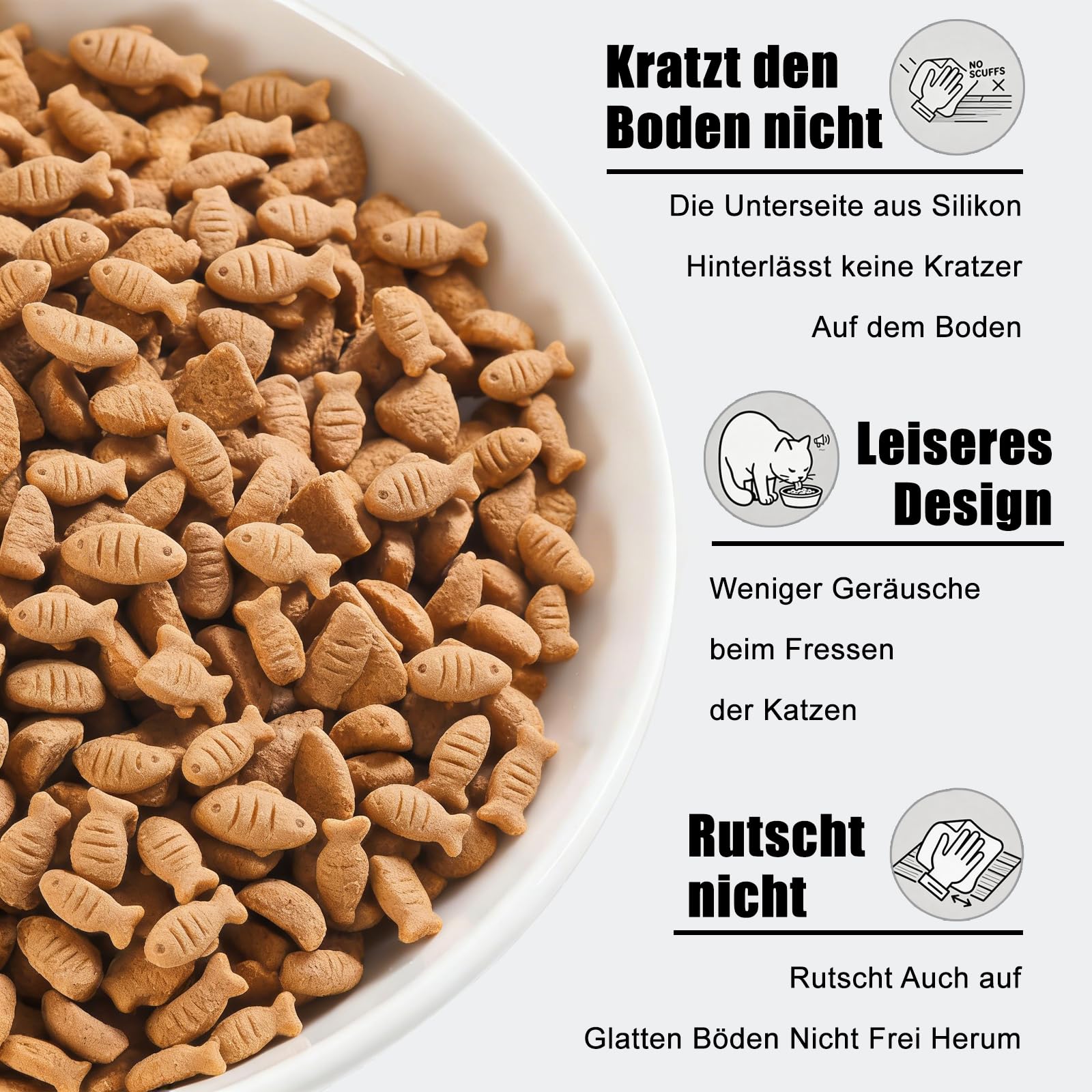 Ceramiczna miska dla kotów, miska na karmę dla kotów, biała, płaska, szeroka miska na karmę, okrągła ceramiczna miska dla kota zapobiegająca zmęczeniu wąsów (wariant z metalowym stelażem, 2 sztuki)