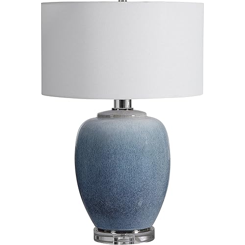 Uttermost Blue Waters Ombre Light Blue Ceramic Table Lamp