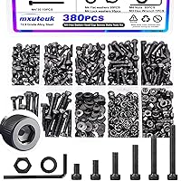 Vista 24 de mxuteuk Kit de surtido de 620 tornillos M3, kit de tornillos M3 adecuado para impresora 3D, 6/8/10/12/16/20mm grado 12.9 pernos de acero aleado