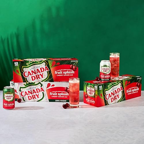 Miniatura 7 de Canada Dry Cherry Gingerale Fruit Splash 12oz, paquete de 12