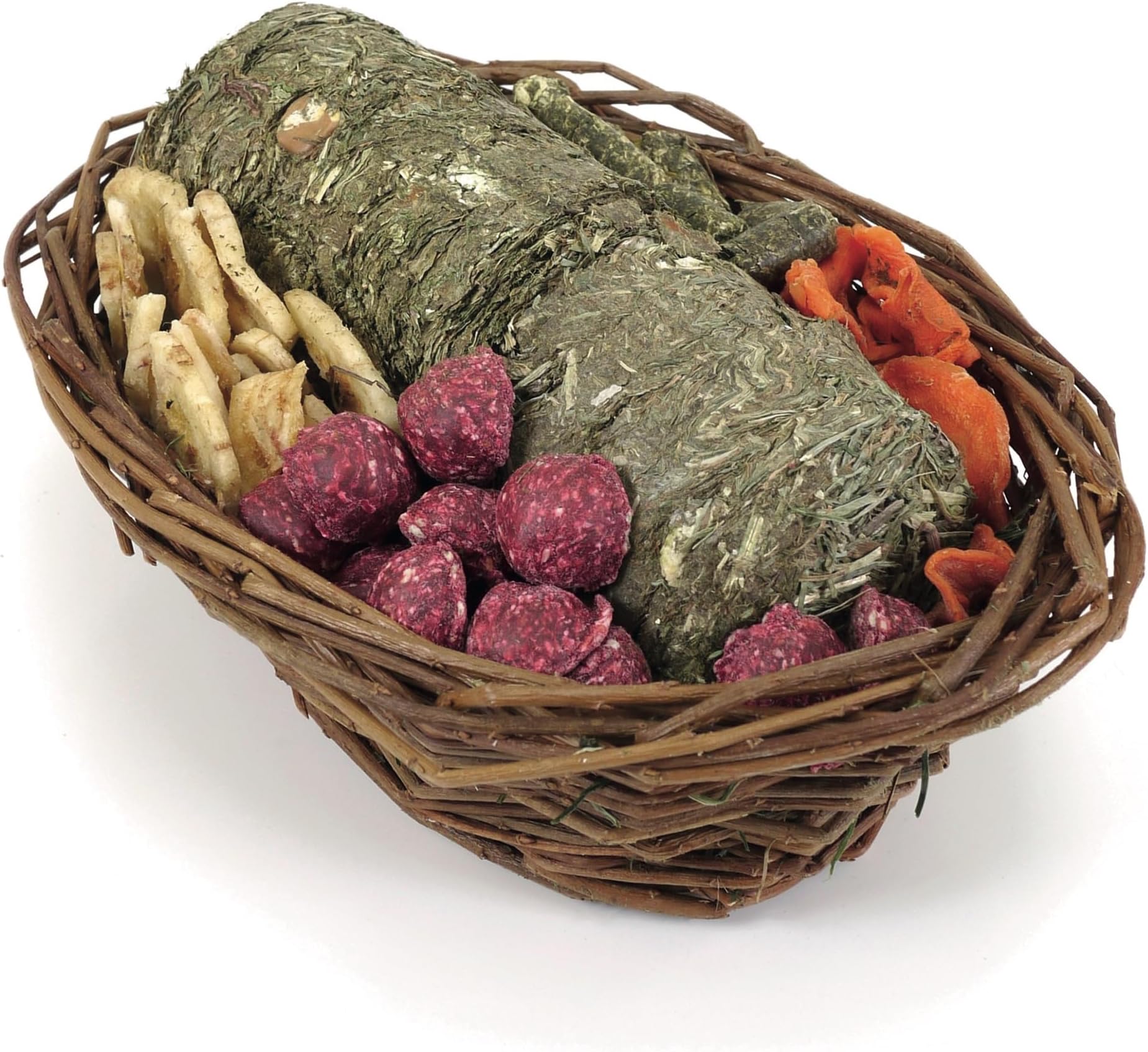 Rosewood Naturals Willow Treat Basket, Small Animal Treat and Gnaw for Rabbits and Guinea Pigs, New and Improved