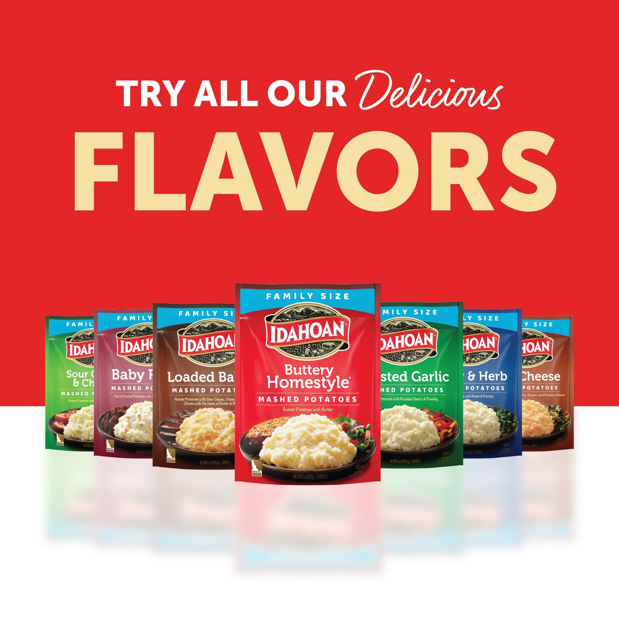 Idahoan Mashed Potatoes, Buttery Homestyle, 8 oz