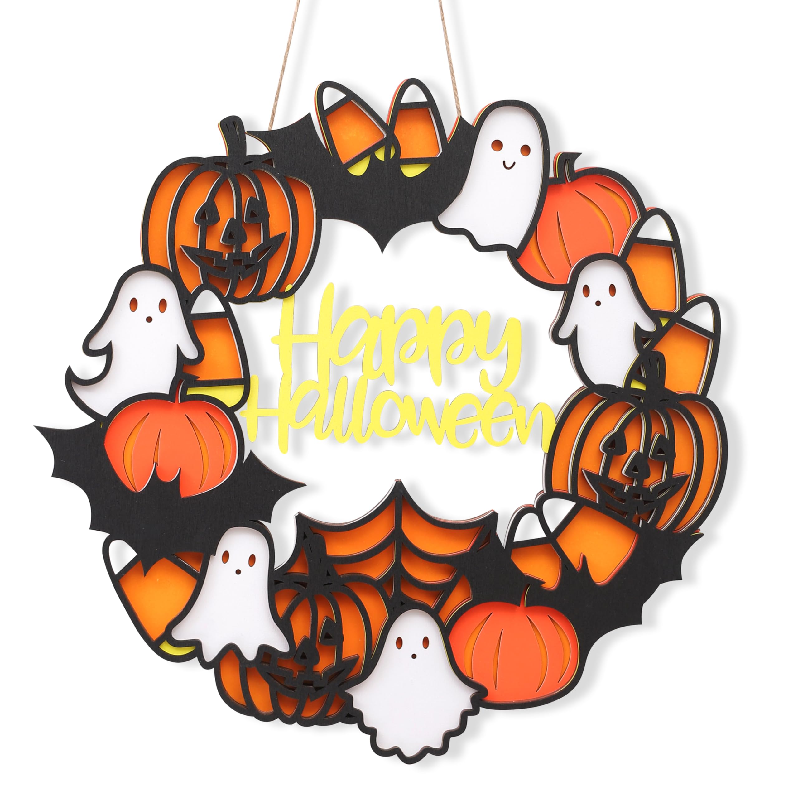 Amazon.com: Happy Halloween Wooden Hanging Sign - Halloween Party