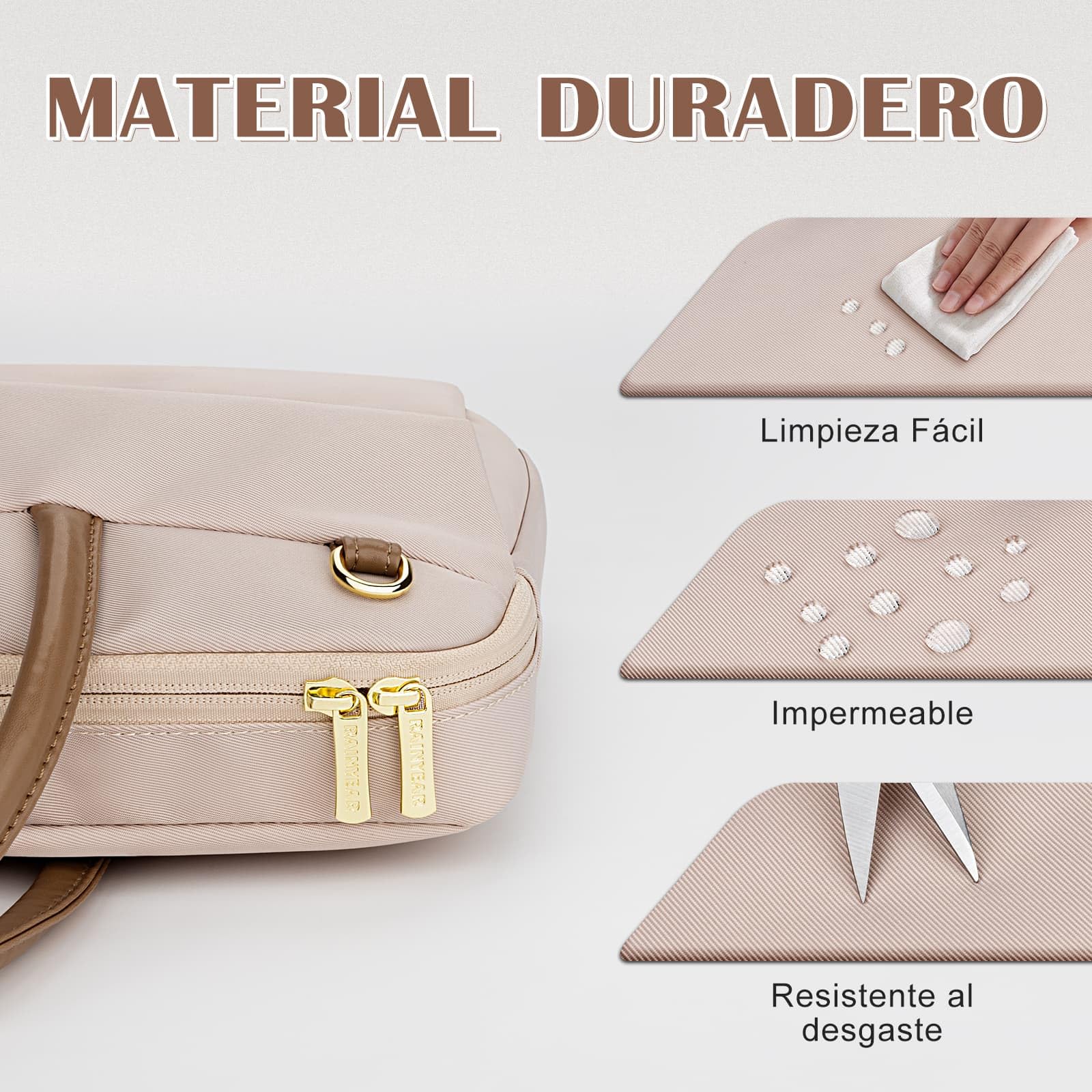 RAINYEAR Bolso de hombro para Computadora Portátil de 14 Pulgadas Compatible con Chromebook para Computadora Portátil de 14", Maletín de Mensajero de Poliéster con Asa y Correa para el Hombro