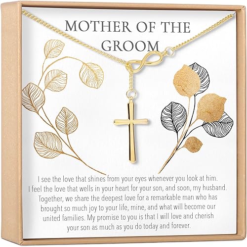 Circle Necklace Infinity Necklaces for Gift Mother of the Groom for Wedding Modern Gifts for Women Jewelry Pendant with Heartfelt Card