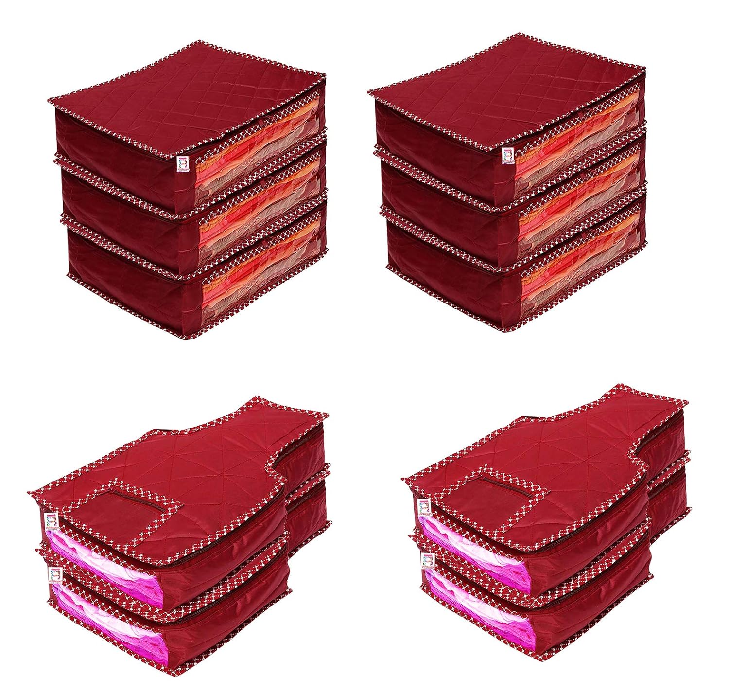 atorakushon® Fabric Saree Cover Blouse Garments Cover Bag Clothes