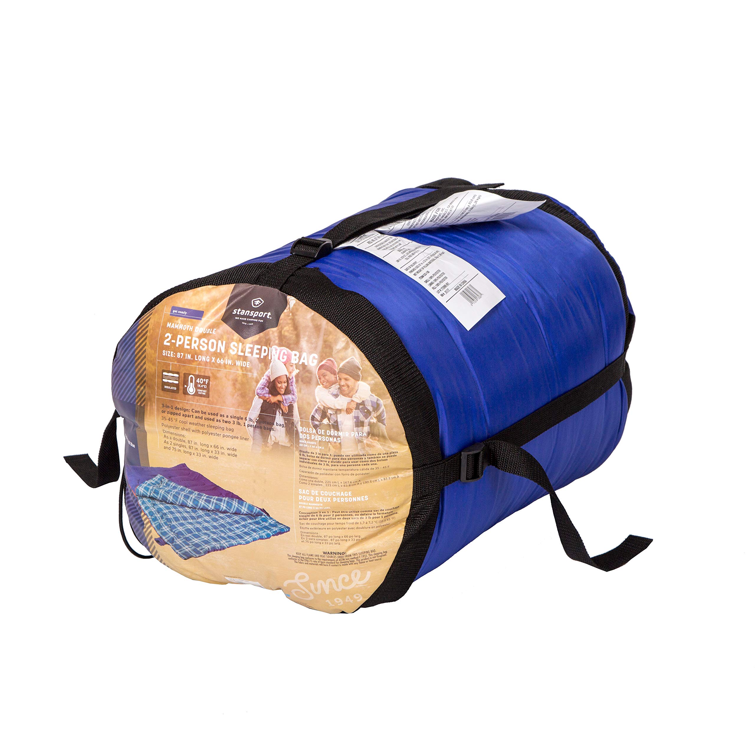 Amazon.com: 6 lbs. Mammoth Double 2-Person Sleeping Bag : Sports