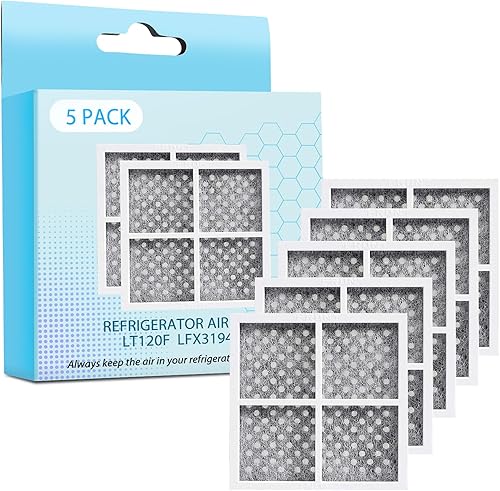 Paquete de 5 filtros de aire para refrigerador LT120F para LG LFX31945ST Kenmore Elite reemplazar LFX31925ST LFX31925SW LFX31925SB LFX25991ST
