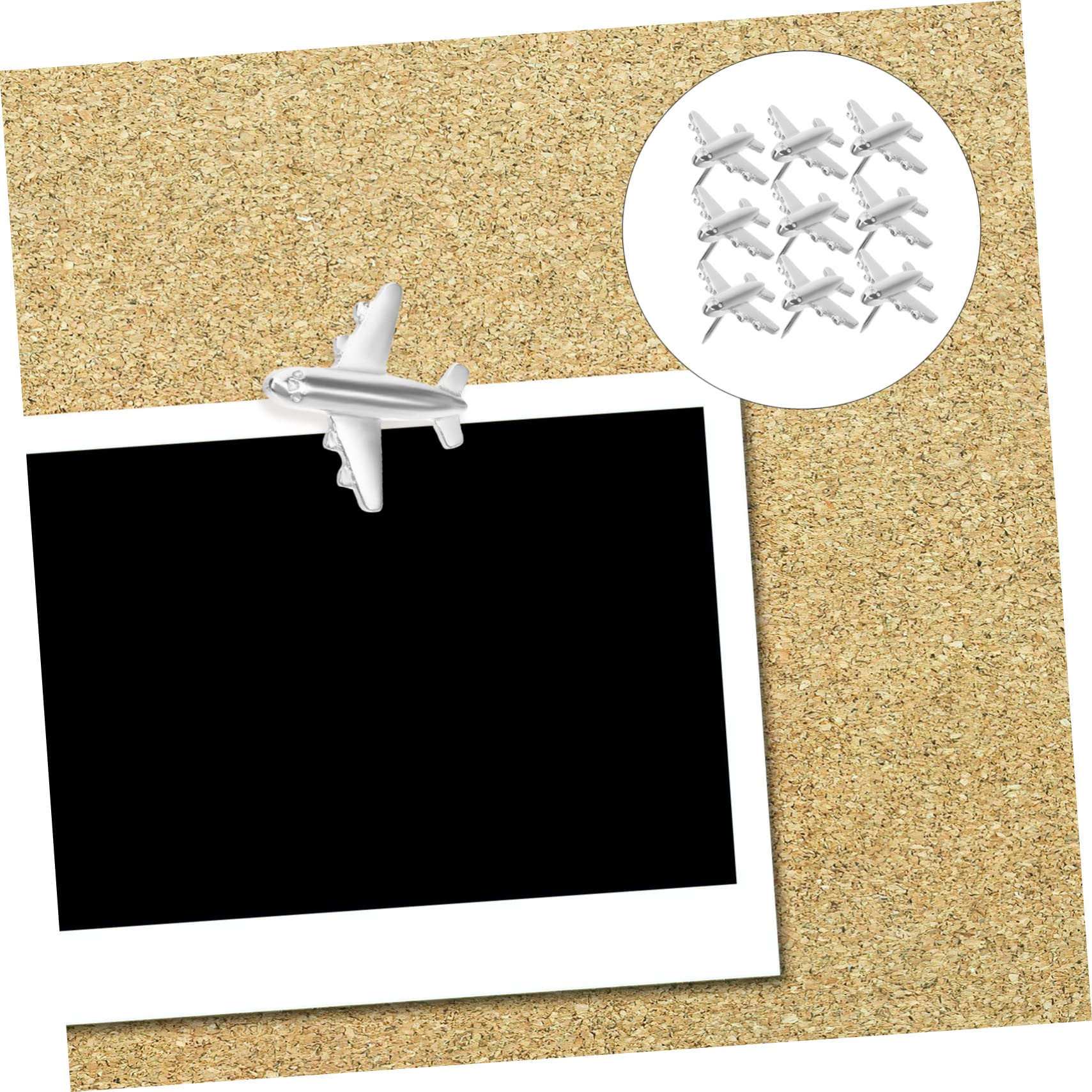 NUOBESTY 120stücke Metall Flugzeug Push Dekorative Pinnwand Nadeln Für Fotos Karten Und Korktafeln Robuste Daumenstecker Für Zuhause Und Büro Praktische Und Schöne Deko-Elemente