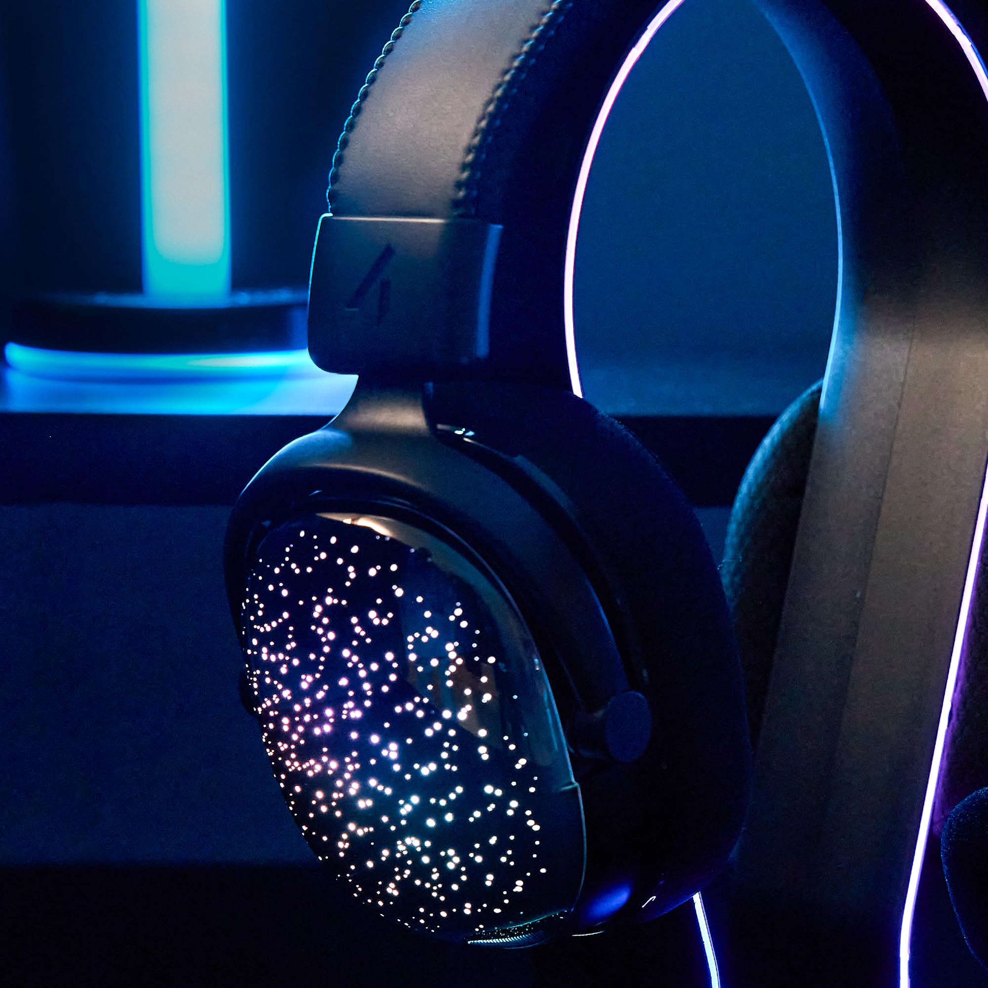 STEALTH RADAR - Cuffie da gioco illuminate, colore: Cielo notturno, compatibili con console di gioco, cellulari e PC