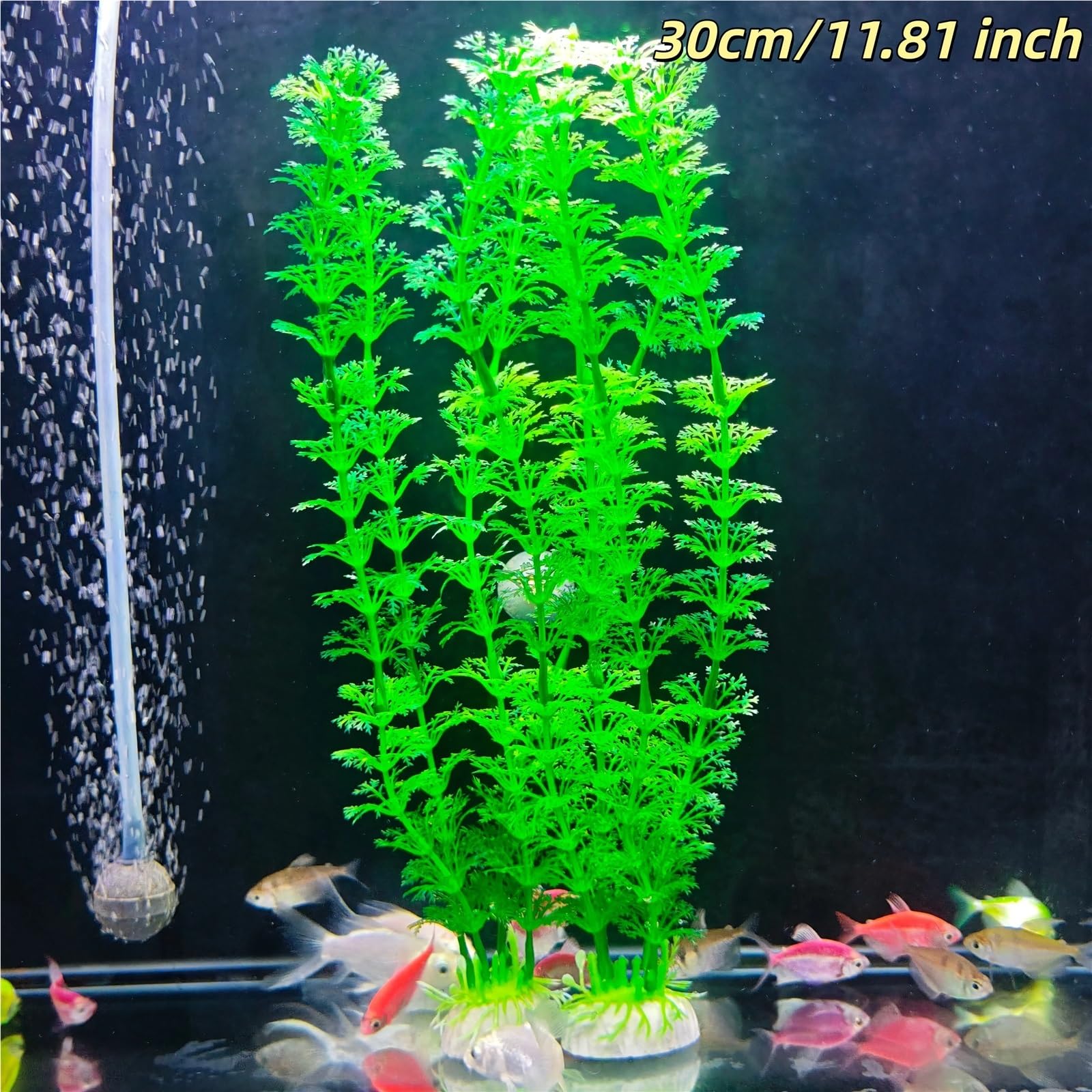 Dekorative Wasserpflanzen, 10 Stück, 30 cm, künstliche Aquarienpflanzen, Dekorationszubehör, Aquariumgras, Haustier FüR Aquarien Alle Fische Sicher