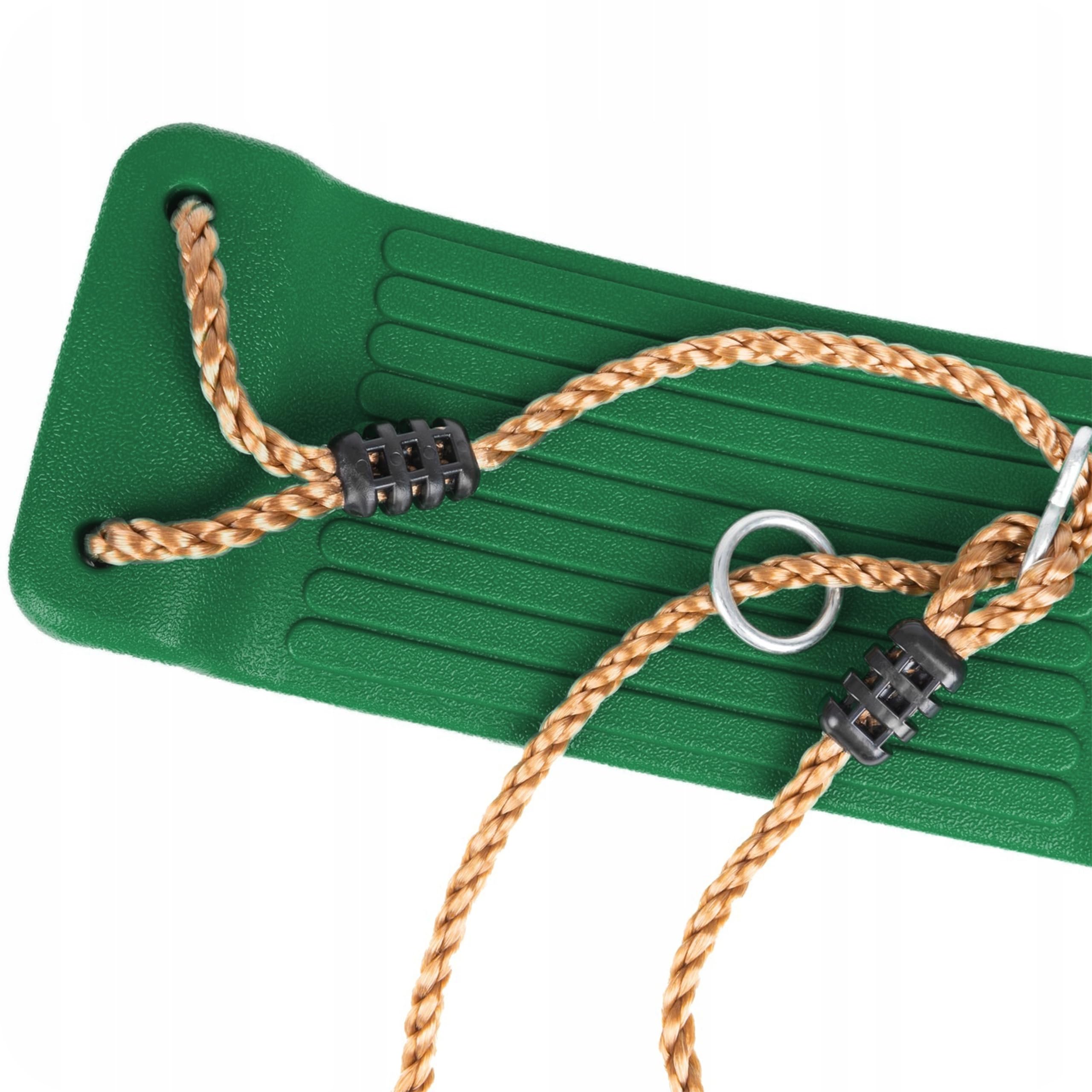 KRUMAD Altalena per bambini, per interni ed esterni, ergonomica, corde regolabili in altezza da 115 a 190 cm, portata fino a 35 kg, resistente alle intemperie, per bambini (verde scuro)