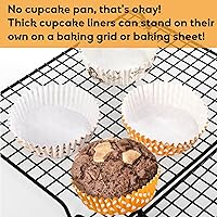 Vista 4 de YOUEON 600 Pcs 3.5 In Jumbo Cupcake Liners Greaseproof, 6 Oz Large Paper Baking Cups Non-Stick, Jumbo Muffin Liners for Muffins, Cupcakes, Brownie