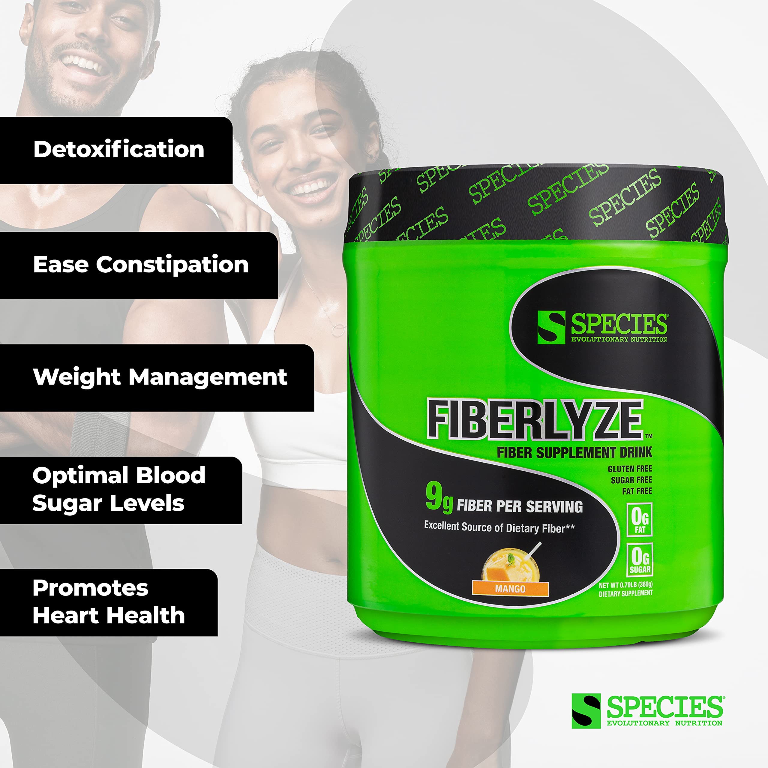 Species Nutrition Fiberlyze Fiber Supplement, Psyllium Based Soluble