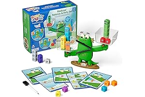 hand2mind Numberblocks Blockzee Balance Activity Set: Explore Math with 61 MathLink Cubes,...