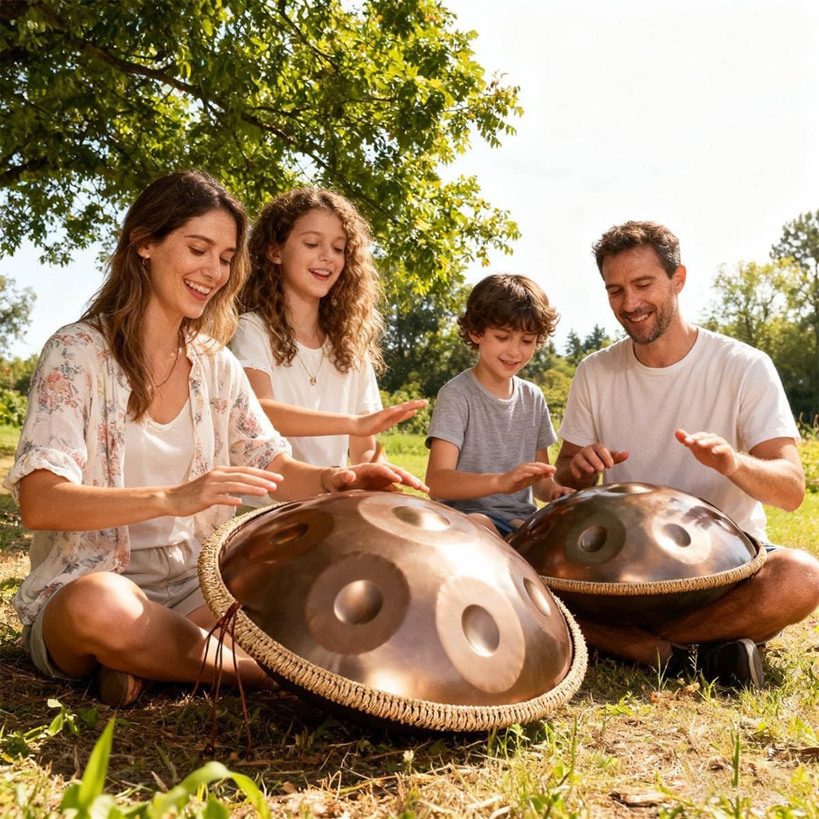 22 Pollici 9/10/12 Note Strumento A Percussione Handpan Per Adulti, Tamburo Handpan In Acciaio Da 440 Hz/432 Hz, Percussioni Armoniche In Re Minore Per Principianti(Deep purple,10 notes(440HZ))