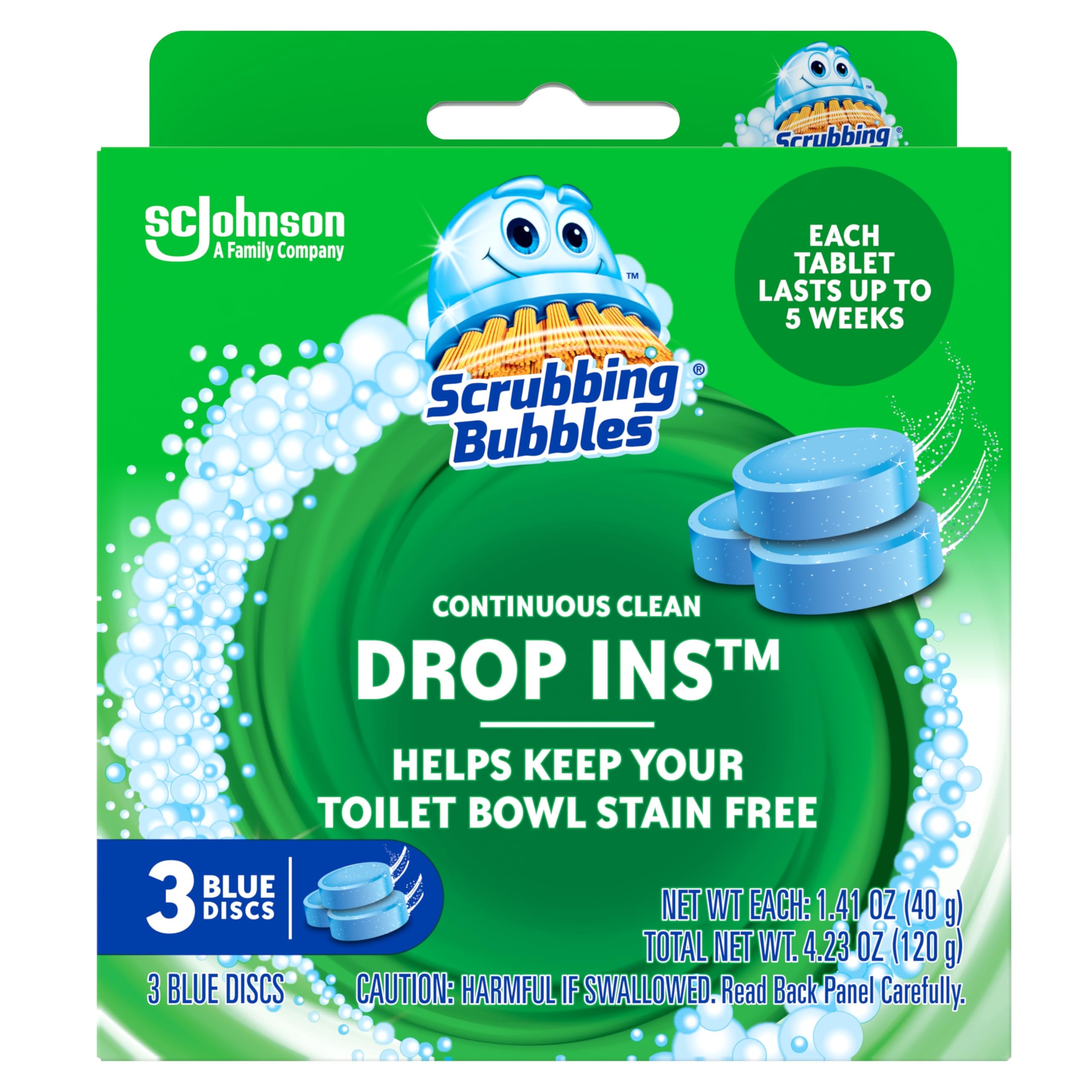 Scrubbing Bubbles Toilet Cleaner Drop Ins, 3 Count, 4.2 Ounce