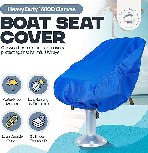 Miniatura 3 de Safe Harbor Funda de asiento de lancha estas fundas de asiento de barco pontón 1680D protegen del daño solar. Tratamos nuestras fundas de asiento de