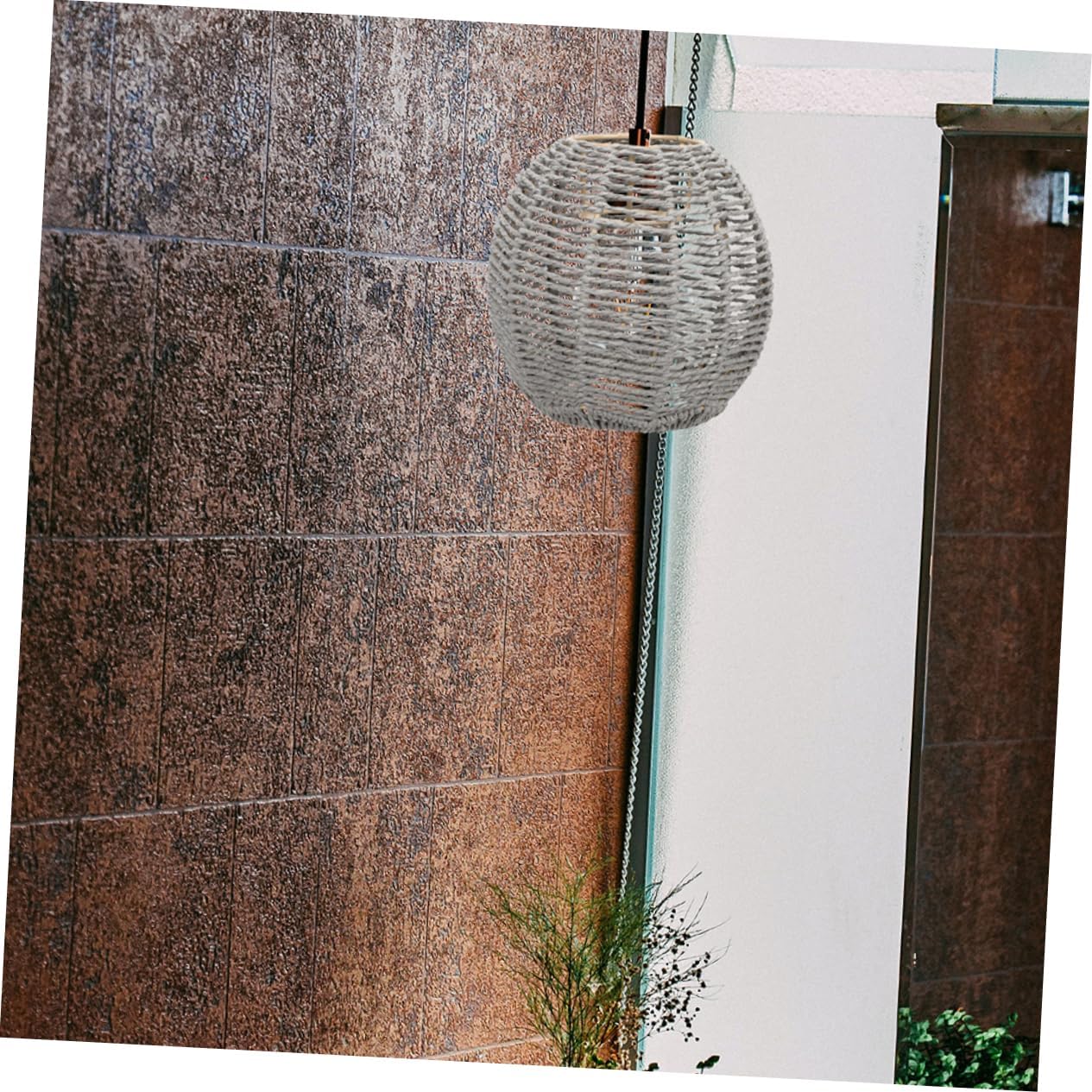 2pcs Rustic Bamboo Lampshade Pendant Light Shade Replacement for Ceiling Lamp