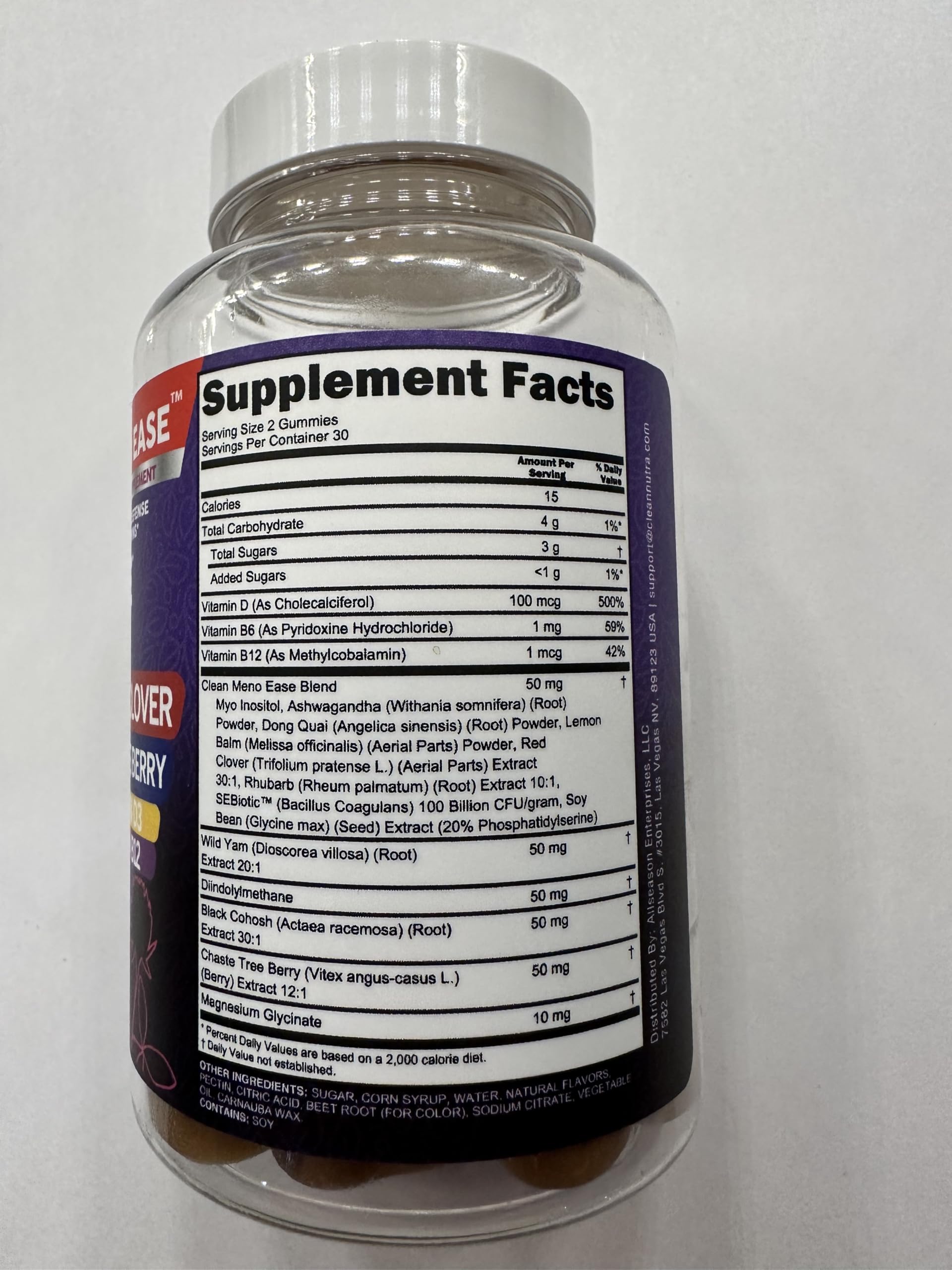 Menopause Supplement for Women Gummies with Black Cohosh, Wild Yam, DIM, Magnesium, Red Clover Chasteberry for Hormone Balance Relief Night Sweats Mood Plus Bergamot, Vitamin D3, Vitamin B6 B12 — Amazon image 3