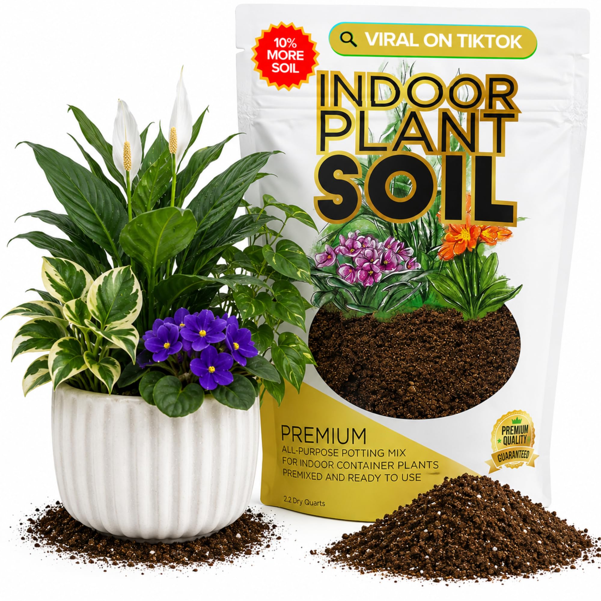 Leaves & Soul Indoor Plant Soil 2.2 Qt