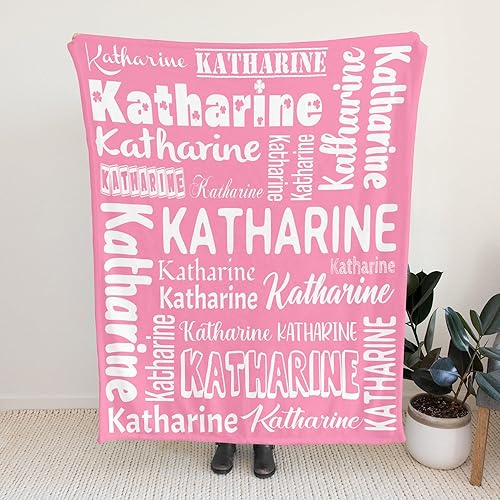 Miniatura 4 de Mantas personalizadas con nombre para bebés, niños y niñas, manta personalizada para adultos y niños, manta personalizada con monograma, regalos