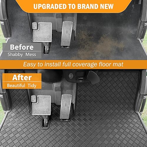 Vista 19 de Golf Cart Floor Mat for Yamaha,Customize Non-Slip Full Coverage Liner Matt Replacement Fits to Yamaha G29/Drive, Drive2,Adventurer,QuieTech