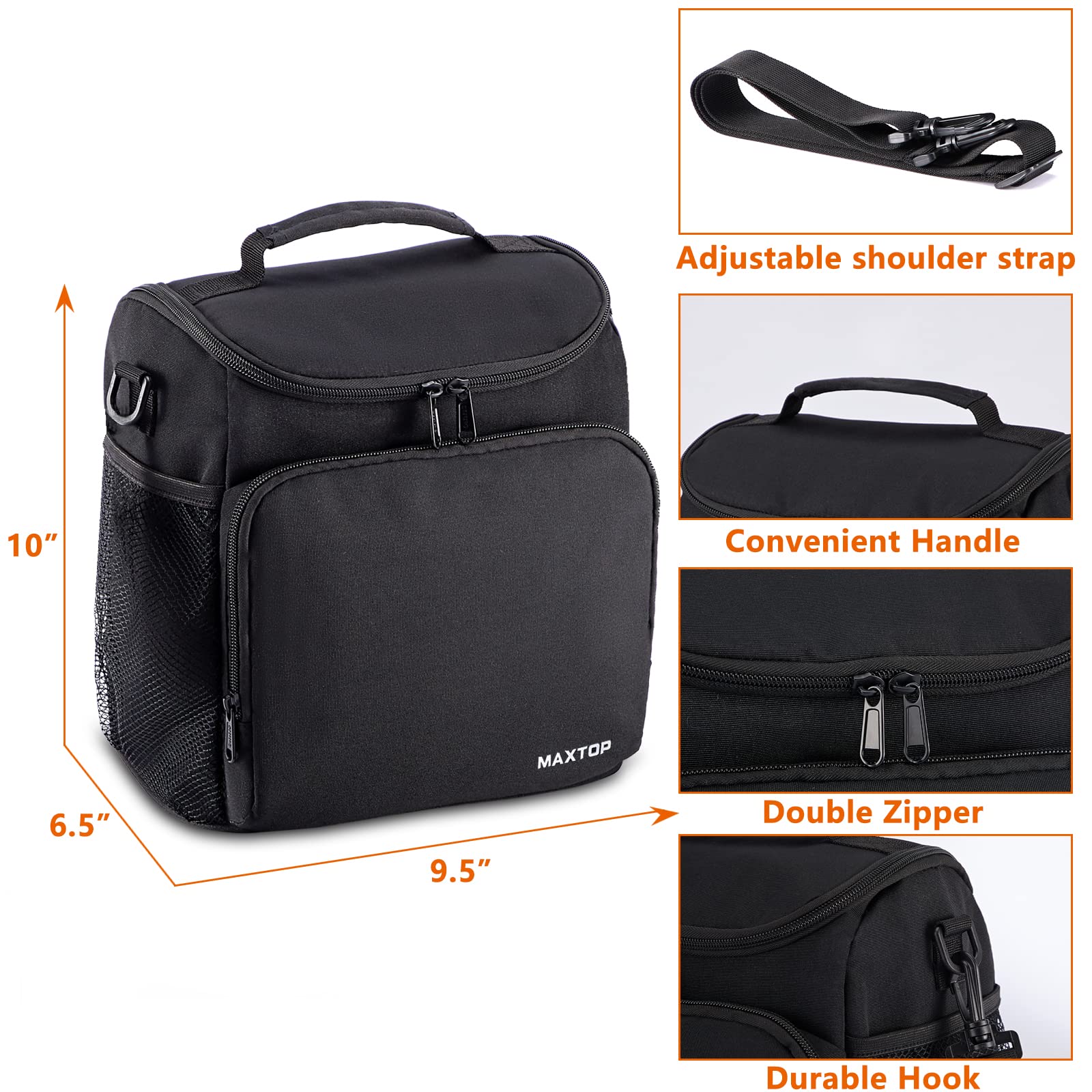 Top&Top Boîte à Déjeuner Isotherme Et Sac Isotherme Pour Homme