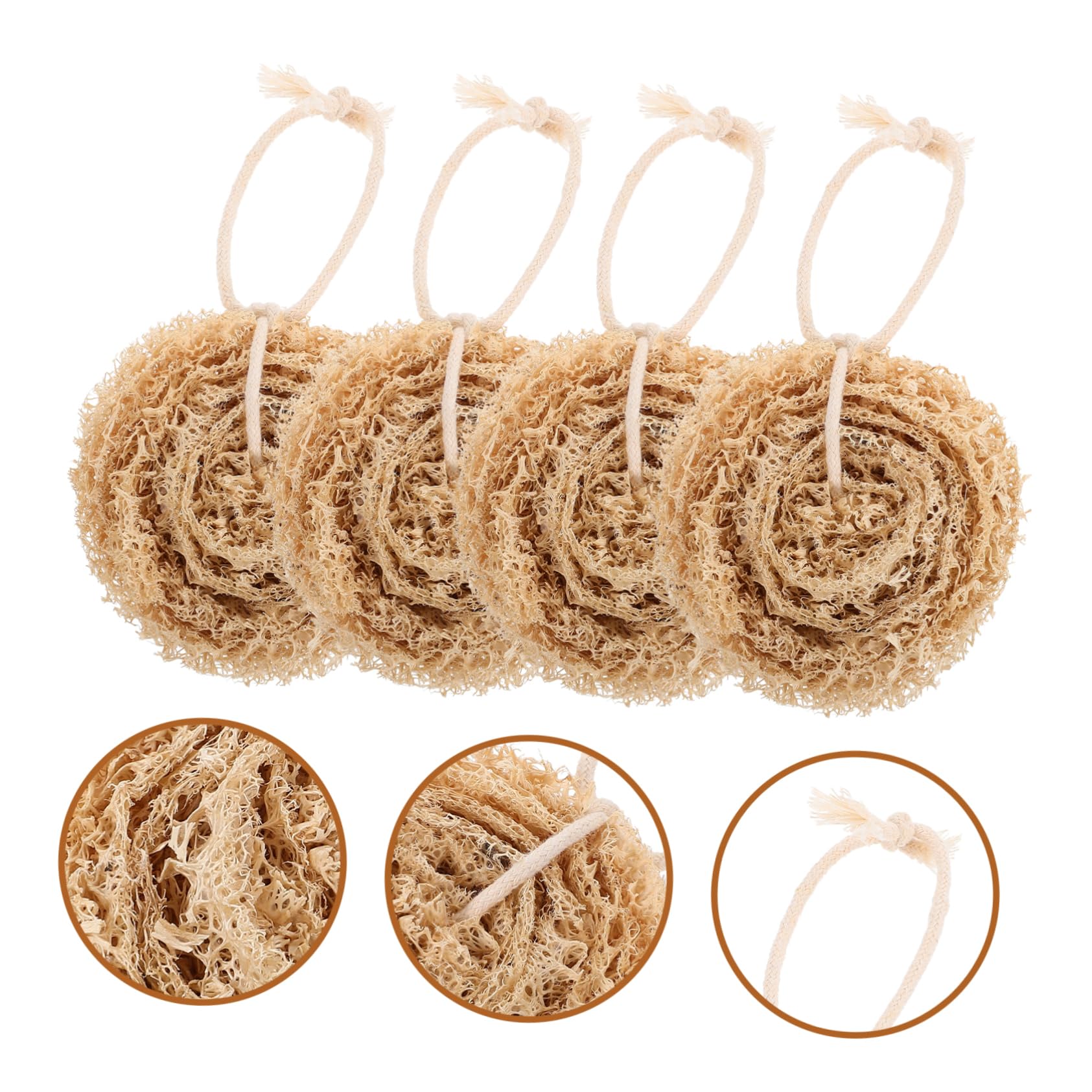 Baluue 16piezas Esponjas De Loofah Natural para Lavado De Platos para Limpieza De Cocina Eco-amigables Olores Suaves y Efectivas para Grasa y Suciedad