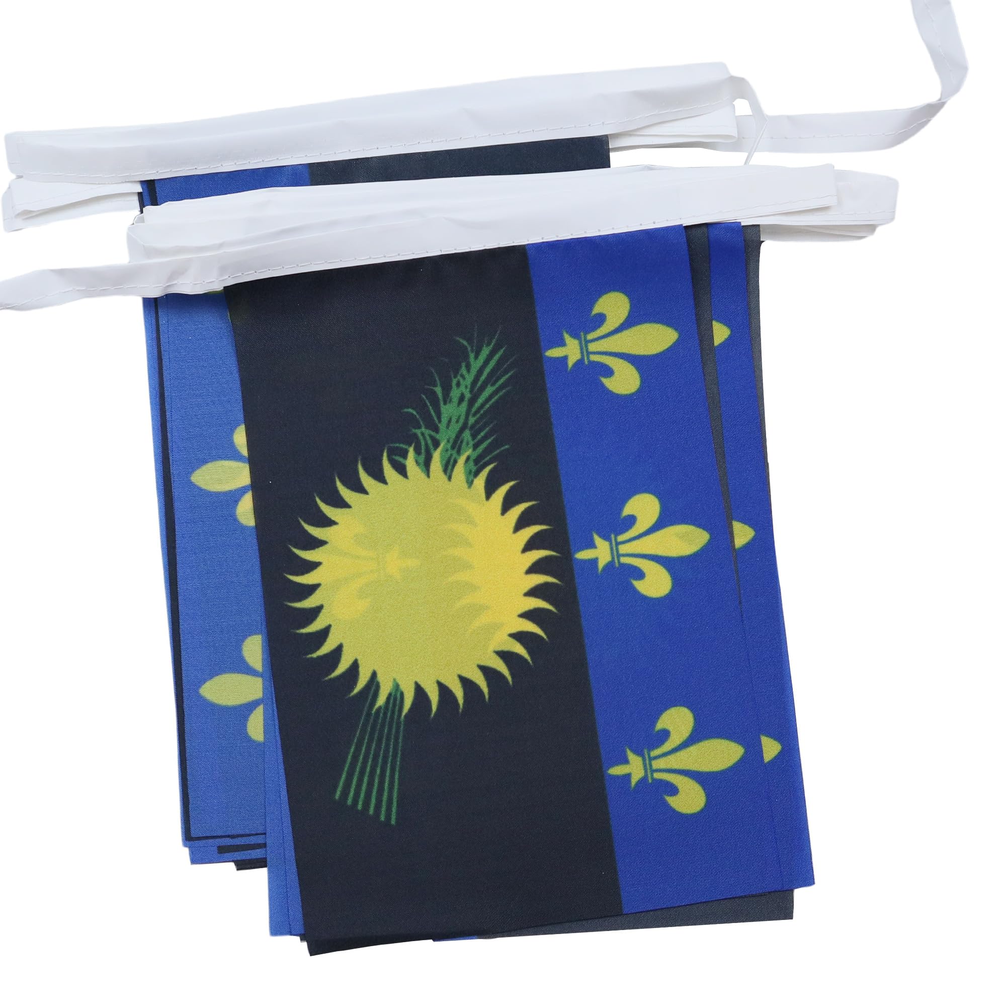 AZ FLAG Guadeloupe Bunting 20 ft 20 flags Light Polyester