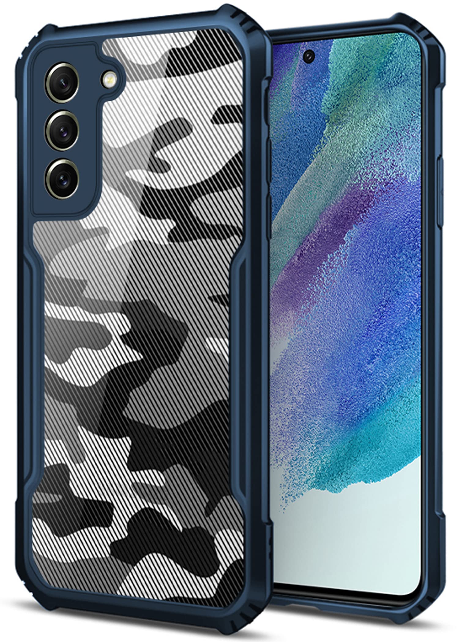 Kapa Beetle Camouflage for Samsung Galaxy S21 FE Back Case, [Military Grade] Shockproof Slim Hybrid Cover (Blue) (B09Z65WWLF) Amazon Price History, Amazon Price Tracker