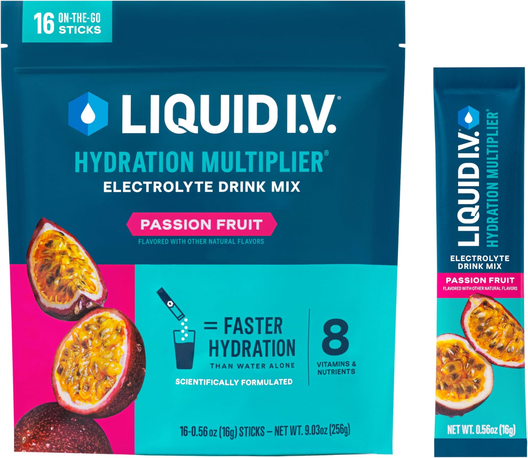 Hydration Multiplier - Passion Fruit | Electrolyte Powder Drink Mix | 1 Pack (16 Servings)
