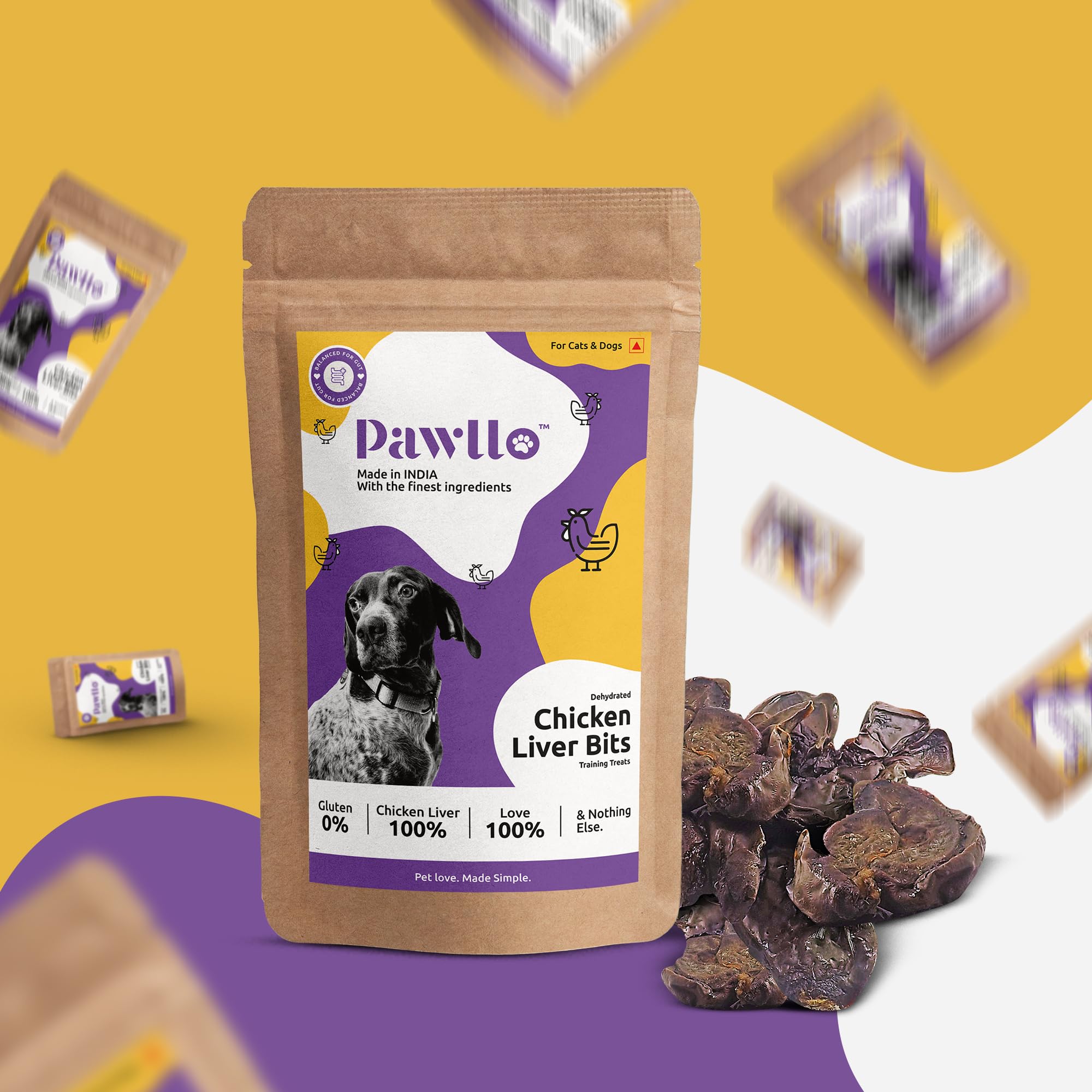 Pawllo Chicken Liver Bits Treats for Dogs: Nutrient-Packed for Optimal Health | Rich in Amino acids | Vitamin-Packed | Highly Nutritional & Digestible | No Artificial Flavors Added (B0CGTQMMZX) Amazon Price History, Amazon Price Tracker