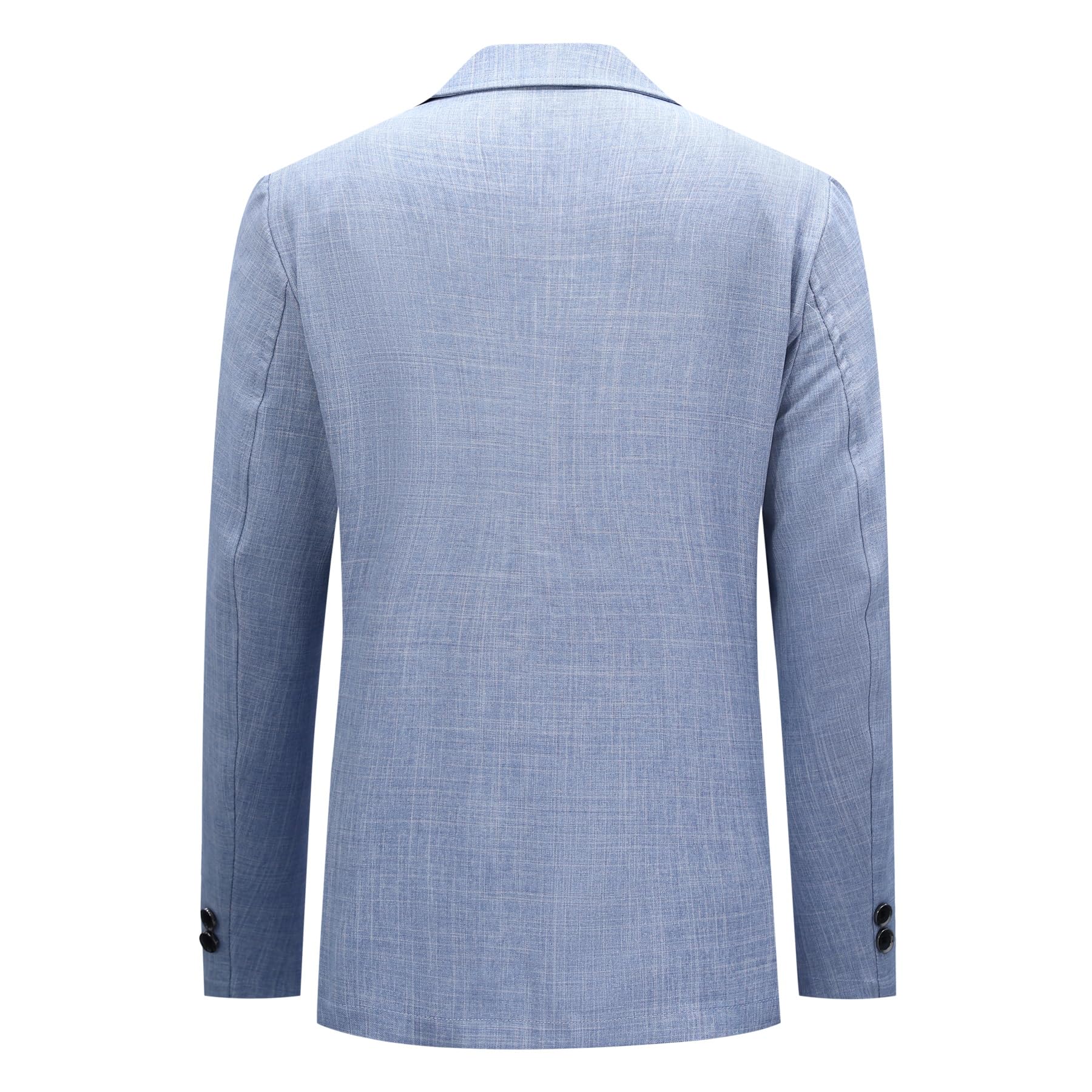 Allthemen Blazer Homme 2 Boutons Affaires Casual Veste de Lin Couleur Uni sans Repassage Suit Coupe Droite