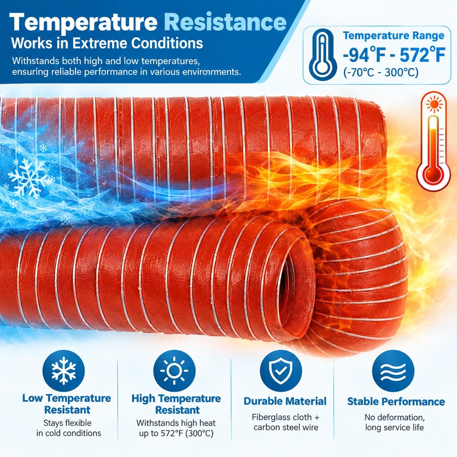 Tubo Flessibile Di Aspirazione Per Alte Temperature Per Uso Industriale