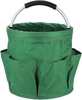 HARFINGTON Garden Tool Bag 17L Large Oxford Waterproof with Pockets Garden Tote Bag Gardening Plant Tool Organizer Storage Carrier Store for Outdoor Women Men, Forest Green