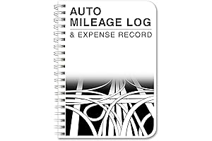 BookFactory Mileage Log Book for Taxes