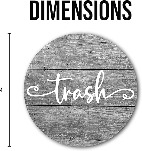 Miniatura 4 de Calcomanías de reciclaje y basura para botes de basura de cocina y contenedores de reciclaje, combo de calcomanías de basura y reciclaje para