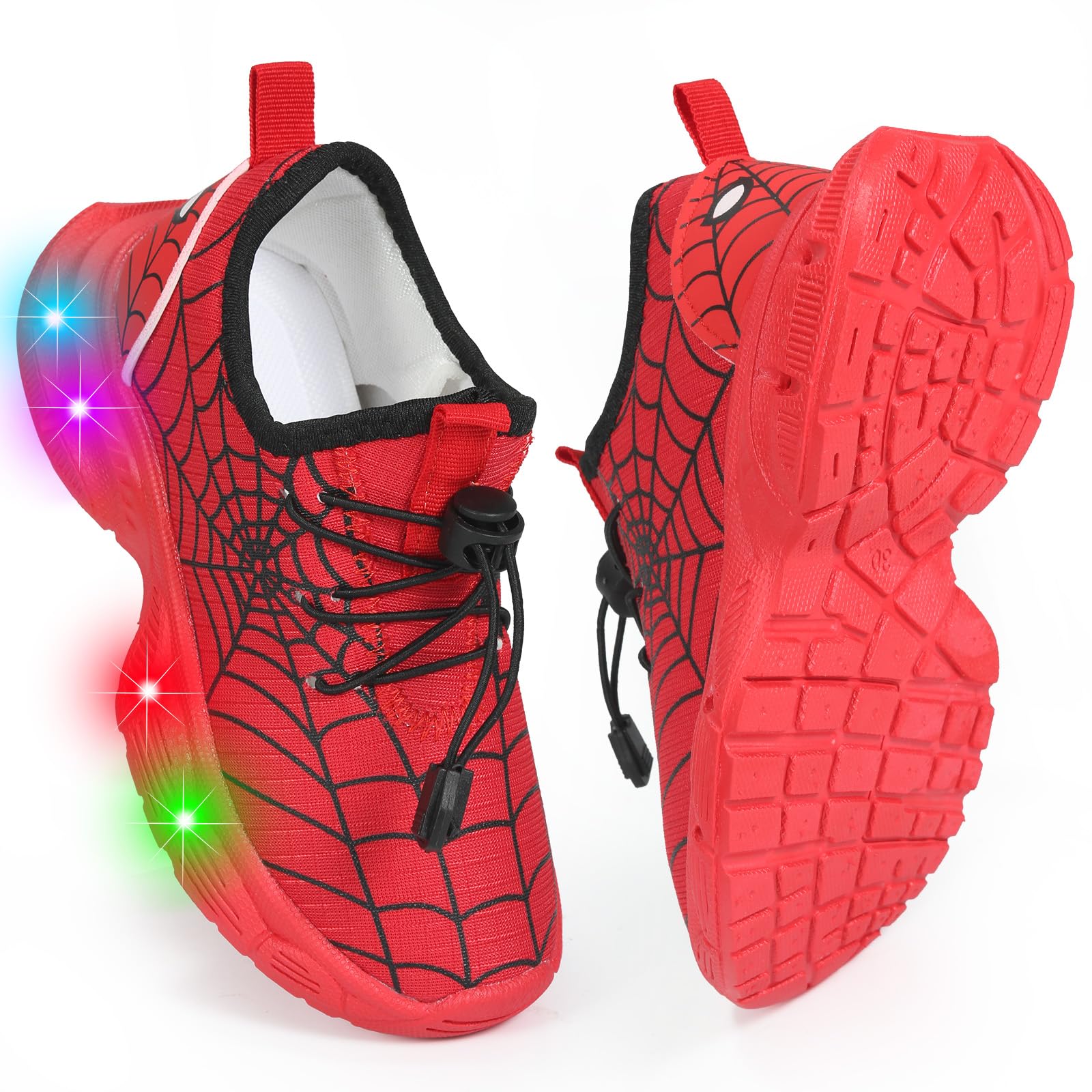 YAOWUQUAN Boy Festive Tennis Shoes for Children's Parties Breathable Light Up LED Shoes for Kids