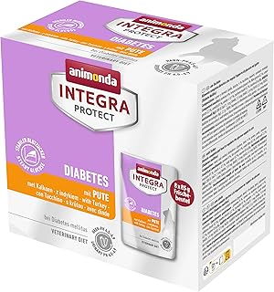 animonda INTEGRA PROTECT Katzenfutter nass Diabetes mit Pute (8 x 85g), vom Tierarzt empfohlen bei Diabetes Mellitus, mit Veterinären entwickeltes Diätalleinfutter für erwachsene Katzen product image
