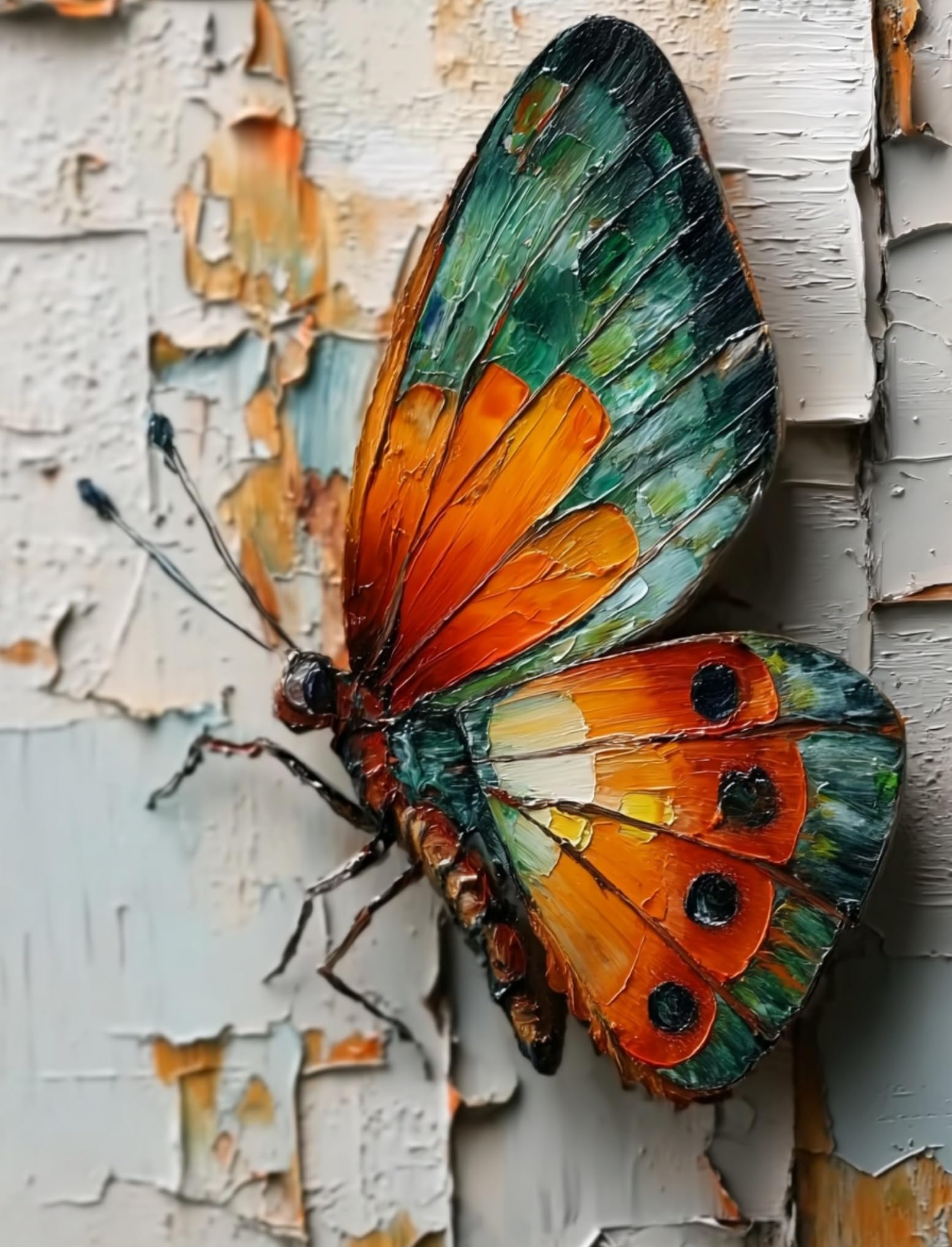 WANGWANGMIAO Paint by Numbers Kit for Adults,Colorful Butterfly wall, DIY Painting with Brushes & Acrylic Pigment, 16x20 Inch, Home Decorations Gift，with Frame