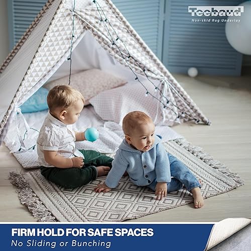 Miniatura 8 de Almohadilla antideslizante de 2 x 12 pies, agarre reversible, almohadillas antideslizantes para madera dura, vinilo, azulejos, suelos laminados,