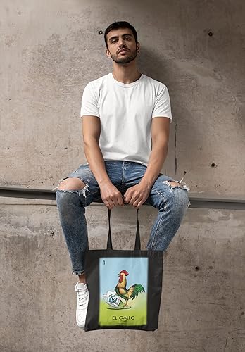 Miniatura 8 de El Gallo Rooster Loteria Card Mexican Latina Graphic Tote Bag for Adults