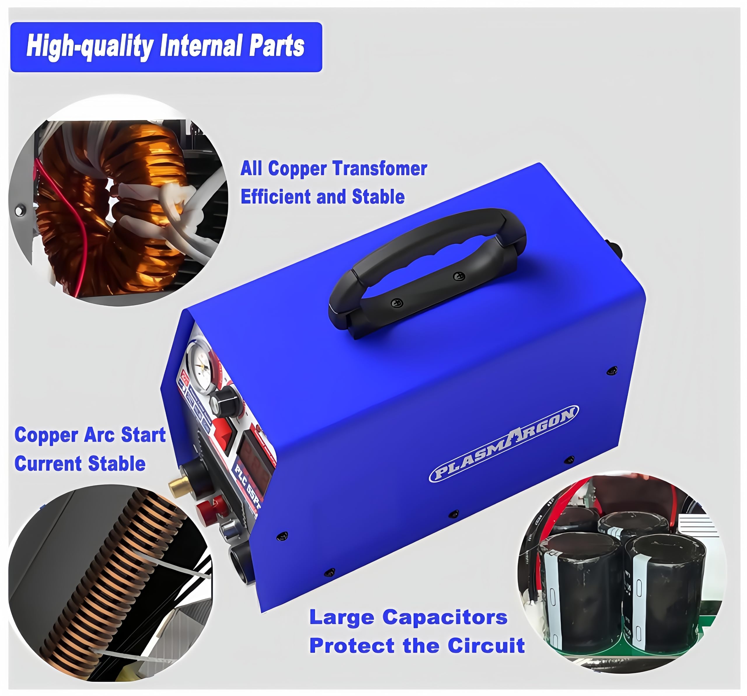 Taglierina al plasma 220 V, 55 A, HF Non-Touch Pilot Arc, spessore massimo di taglio 20 mm, taglio pulito 15 mm (PLC55P)