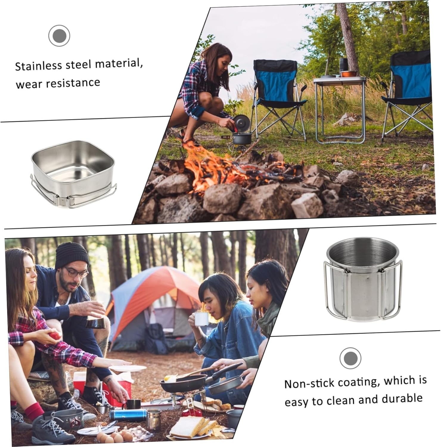 Portable Picnic Camping Cooking Outdoor Cookware Dinnerware Camping Utensils