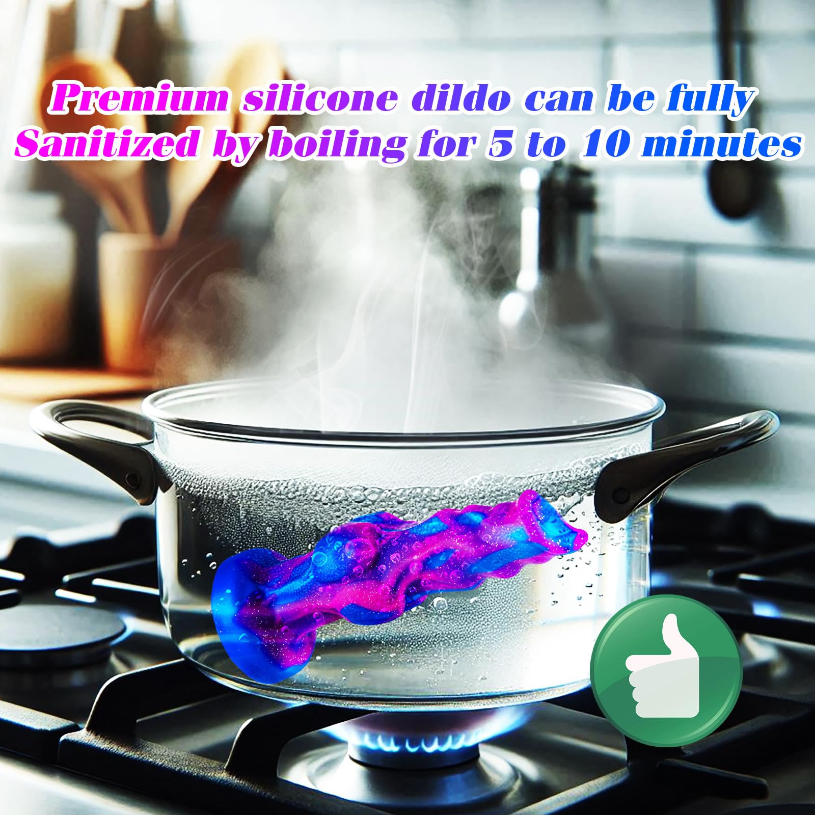 6 Inch Silicone Small Wolf Dog Knot Dildo for Women Beginner, 5" Realistic Animal Monster Thin Knotted Anal Dildo with Suction Cup, Fantasy Blue Purple Canine Furry Dildos Alien Sex Toy for Men Gay