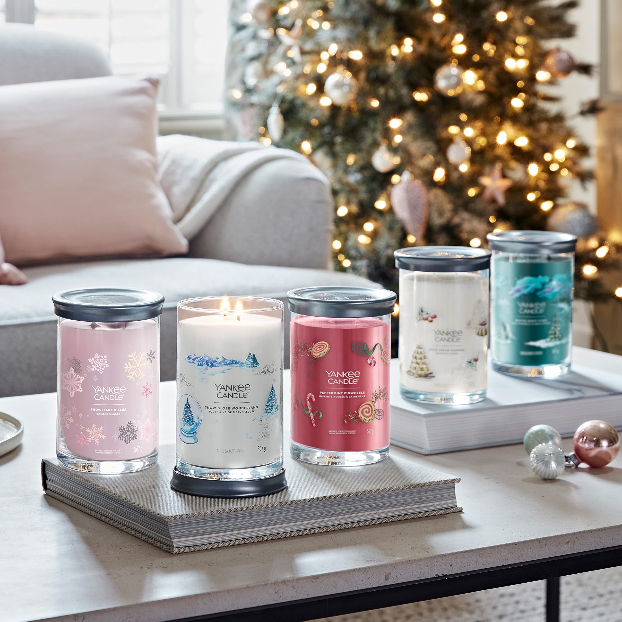 Yankee Candle Signature candela profumata | Biscotti alla Menta in tumbler grande | Candele di miscela di cera di soia lunga durata | regalo perfetto per le donne