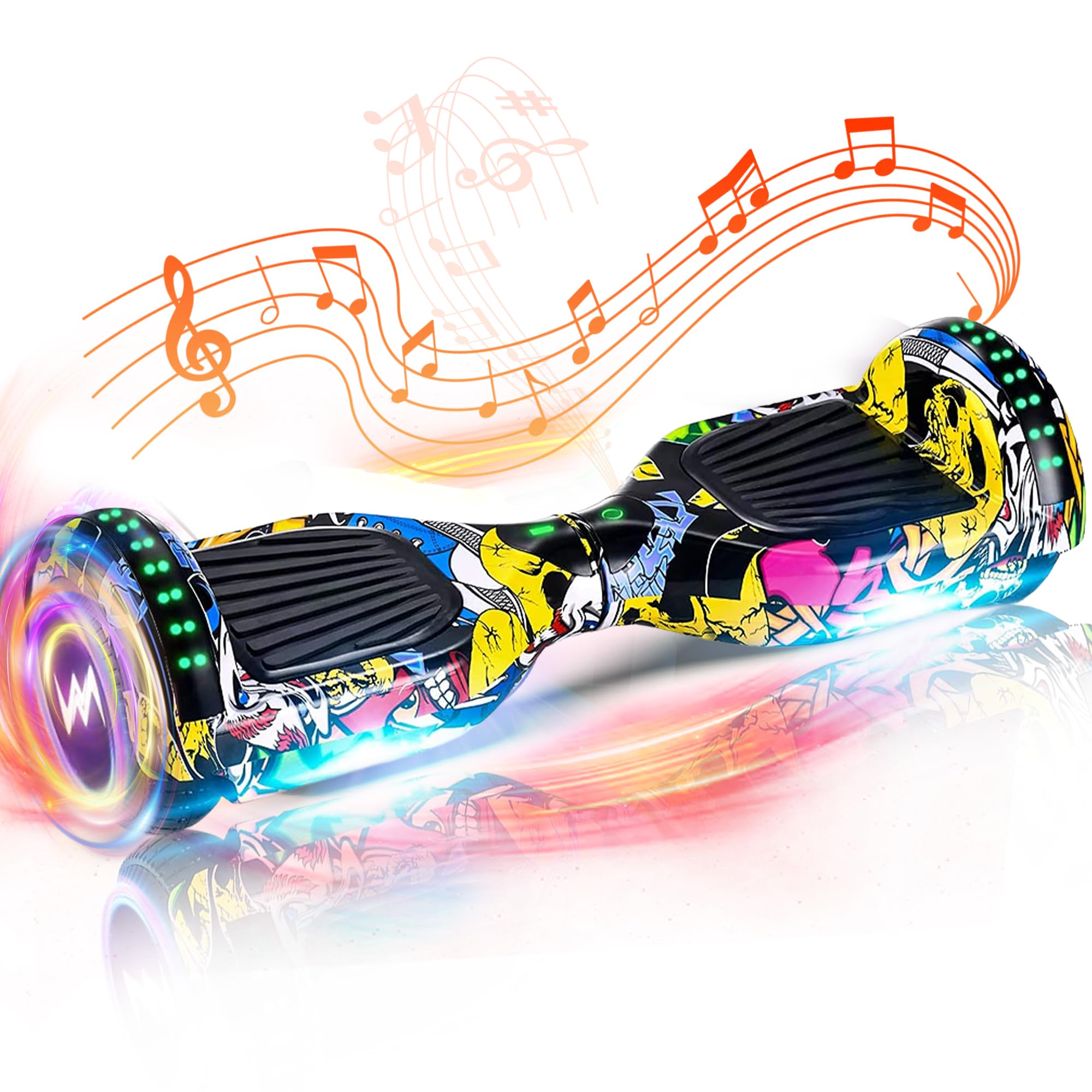 WEELMOTION HIPHOP Hoverboard with Music Speaker, 6.5