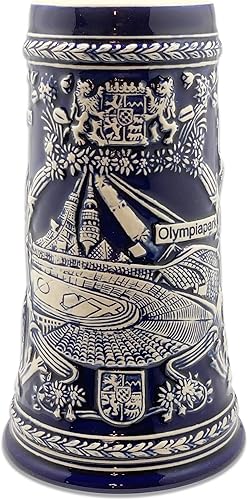 Essence of Europe Gifts E.H.G 0.85 litros OktoberfestHaus Alemania Stein Famous Landmarks Bier Krug Taza de cerveza grabada Taza de cerveza alemana