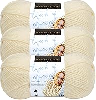 Vista 1 de Lion Brand Yarn Touch of Alpaca - Paquete de 3 hilos color crema